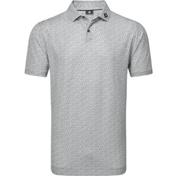 FootJoy Polo Bounce Print Pique, grau