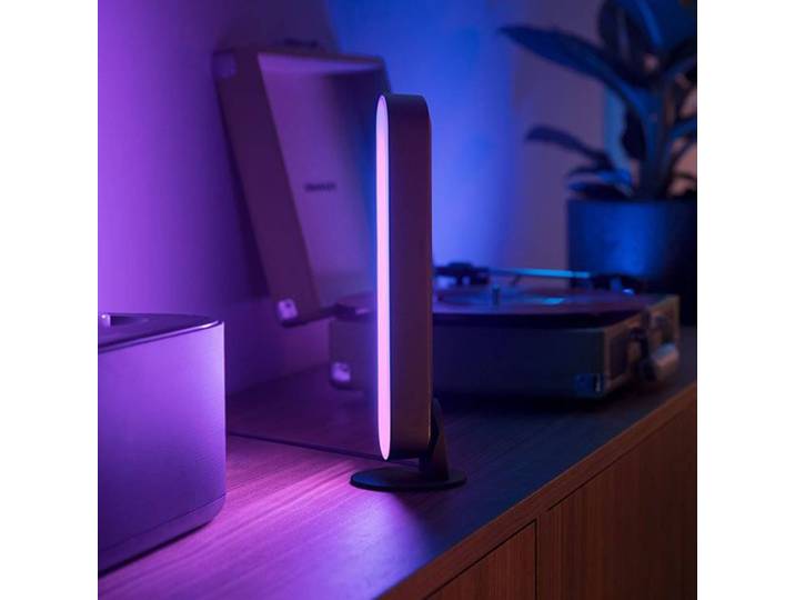 Philips Hue Play Lightbar, basis 1er zwart Waca, dimbaar, zwart, Woon-/ Eetkamer, Kunststof, Modern