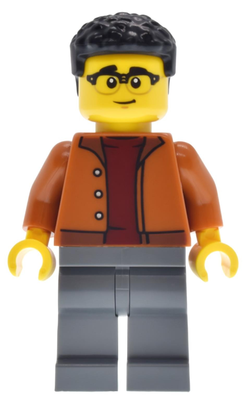 LEGO Minifiguur EV Supercar-chauffeur met donkeroranje jas