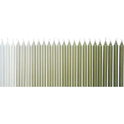 LED-Kerzen Ombre, Grüntöne, 24 St.