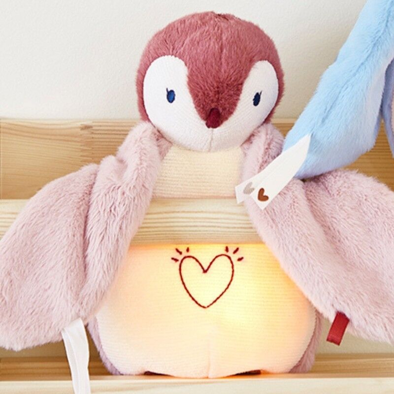 Peluche veilleuse manchot rose - Kaloo