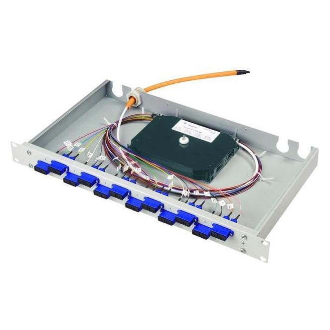 Telegärtner 19" 1HE LWL Spleissbox H02030D9008 Basis eco 6xSC-DUPL+12xSC Pigt9/125 (Spleissbox) (H02030D9008)