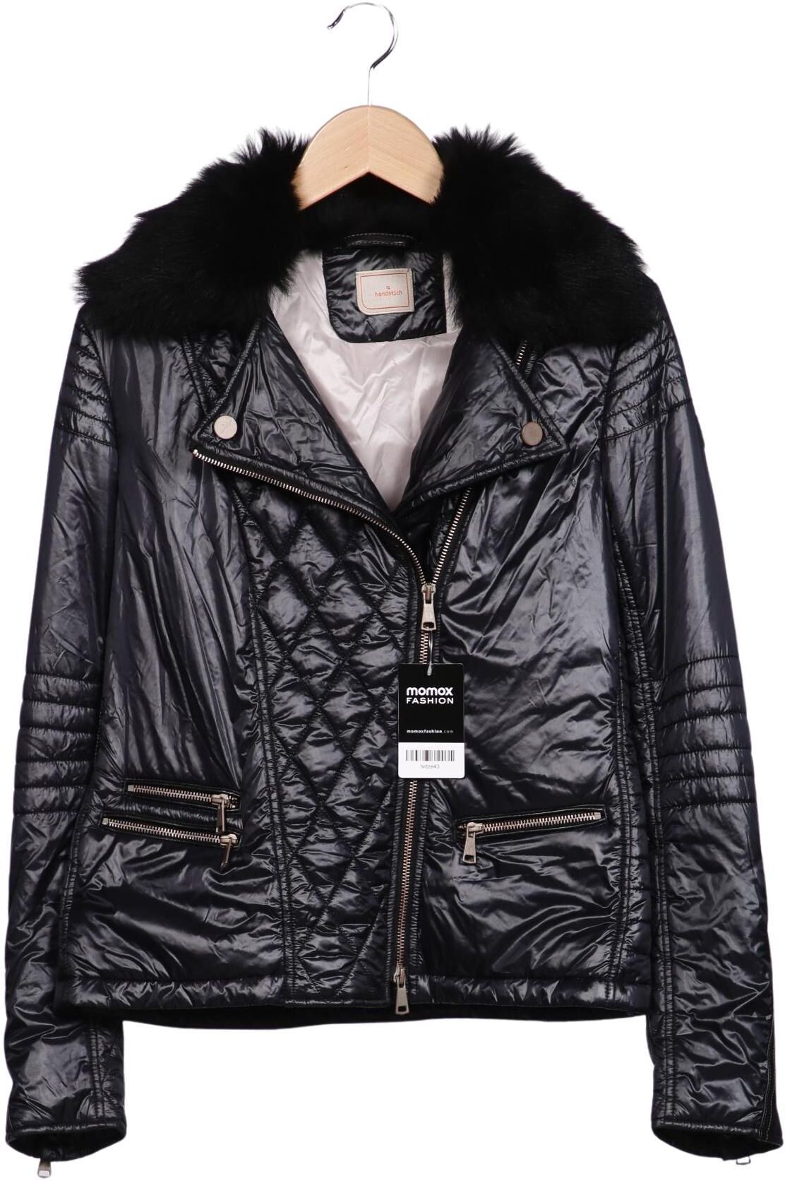 handstich Damen Jacke, Schwarz, Gr. EU 36, Synthetik - Second Hand