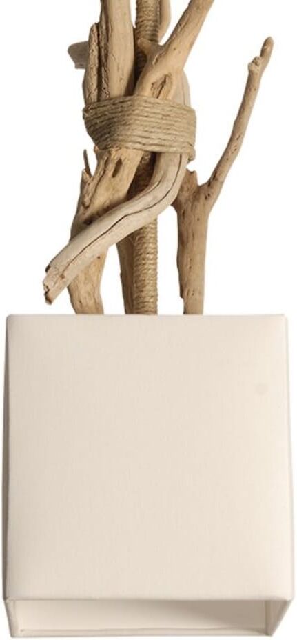 Coc'art Suspension en bois blanc cassé Beige 50x50x15cm