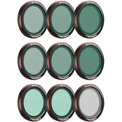 Freewell Magnetic Filters Mega Kit (Drohnen Filter, DJI Neo 2), Drohne Zubehör, Schwarz, Grün