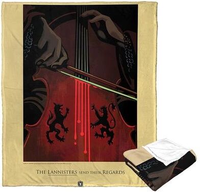 Northwest Warner Brothers Game Of Thrones Regards From The Lannisters Silk Touch Throw Blanket
