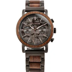 Holzkern Herrenuhr Quarz Chronograph Askja Marmor/Walnuss II