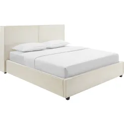 riess-ambiente Boxbett ROCCO 180x200cm beige Cord mit Stauraum