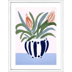 Gerahmtes Bild STRIPED VASE (BHT 32.50x42.50x2 cm) - BHT 32.50x42.50x2 cm