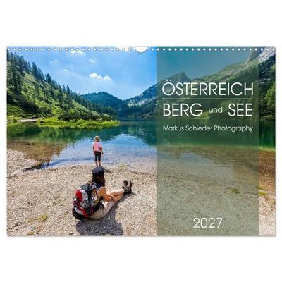 Österreich Berg und See (Wandkalender 2027 DIN A3 quer), CALVENDO Monatskalender