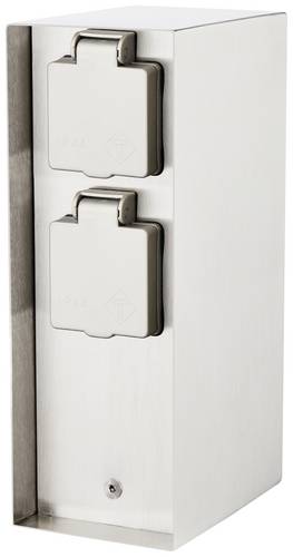 BOLD 10037 Gartensteckdose 4fach Edelstahl ohne Kabel