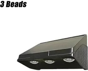 Youfap Market Waterproof Solar Wall Lamp Outdoor Garden Light For Mailbox Address House Number Facades 3 Beads rgb