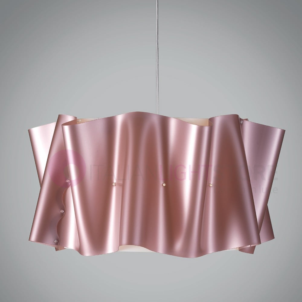 Folio Sospensione Design Moderno D.60 Effetto Tessuto - Metal Pink