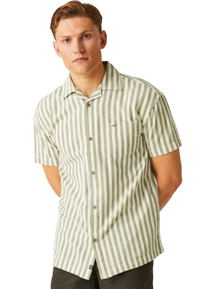 Regatta Hemd "Shore Bay II" in Khaki/ Creme - XXL