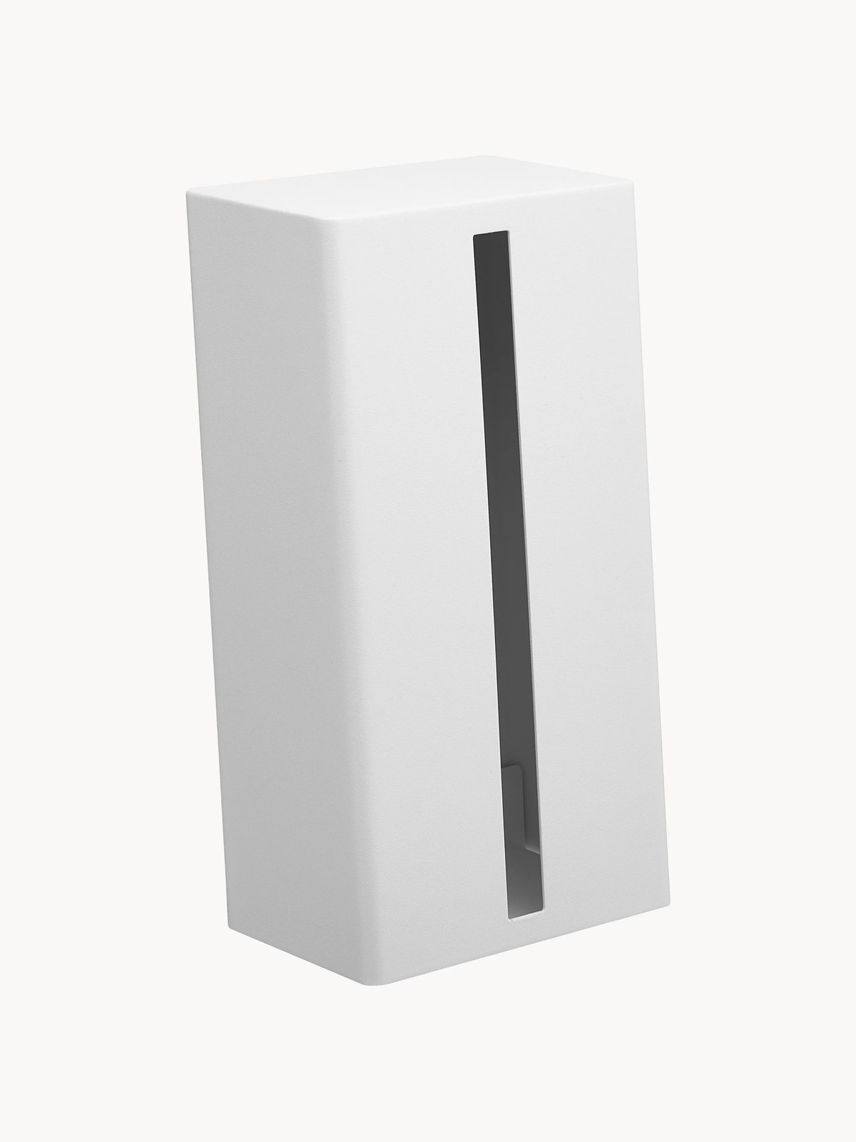 Yamazaki Tissuebox Tower wit metalen houder B: 13 cm, D: 10 cm, H: 24 cm