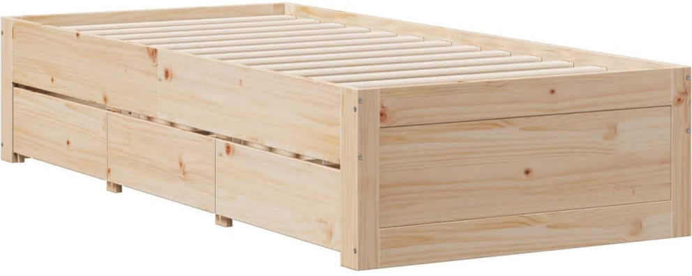 Natur Pur Volney Solid Wood Drawers Bed Frame Brown Small Single (2'6)