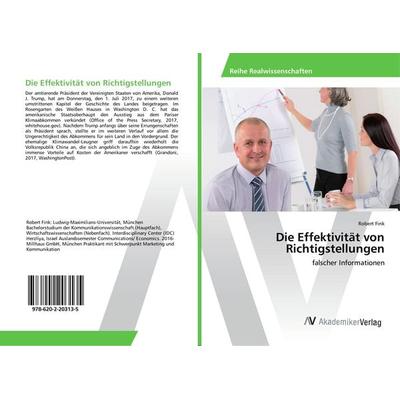 Die Effektivität von Richtigstellungen, Taschenbuch von Robert Fink, AV Akademikerverlag, 978-620-2-20313-5