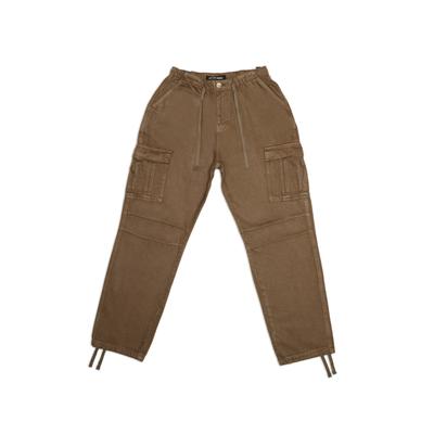 Cargohose 2Y STUDIOS "2Y Studios Lunas 2-Pocket Cargo Pants", Herren, Gr. 29, Normalgrößen, braun, 100% Baumwolle, unifarben, normal, Hosen Cargohose