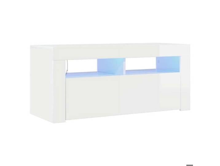 TV Cabinet High gloss white Engineered wood 35.4x13.8x15.7 in