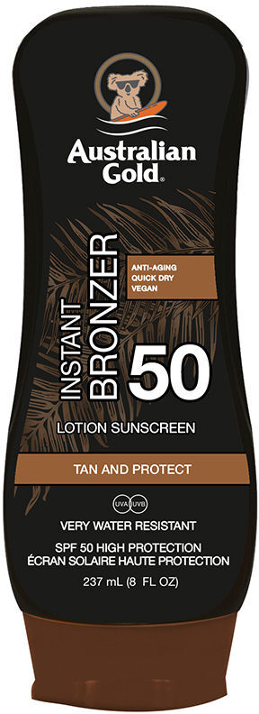 Australian Gold Lotion solaire SPF50 avec poudre bronzante 237 ml