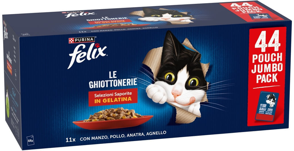 Felix Le Ghiottonerie Cat Busta Multipack 44x85G MIX CARNE