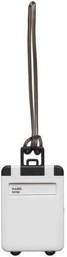 Étiquette de bagage ABS PVC blanc