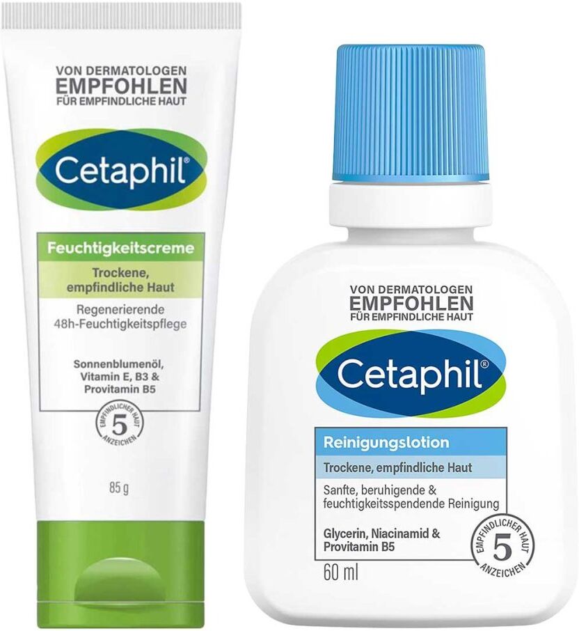 Cetaphil Feuchtigkeitscreme + Reinigungslotion