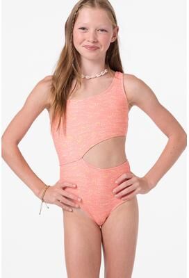 O'Neill s Sunshine Asymm One-Piece in Fusion Coral, Size 14, Elastane/Polyamide