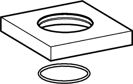 Hansa Rosette 75 x 75 mm komplett Einzel - 59914212 L?sung