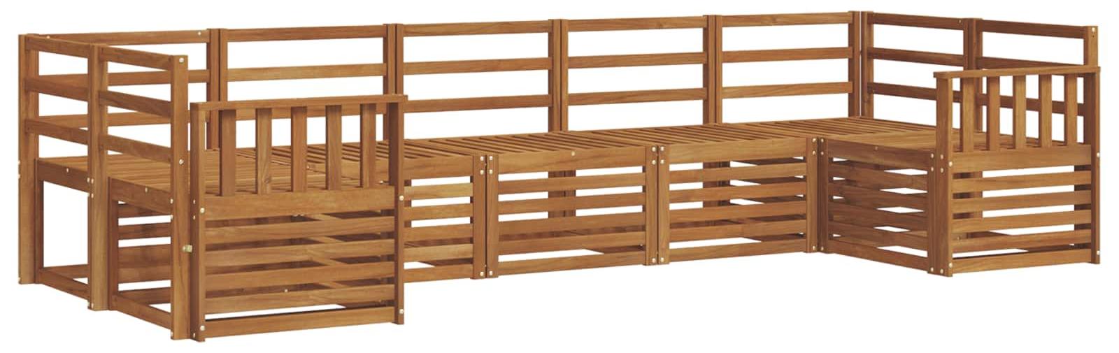 Ecksofa Set 7 pcs Natur