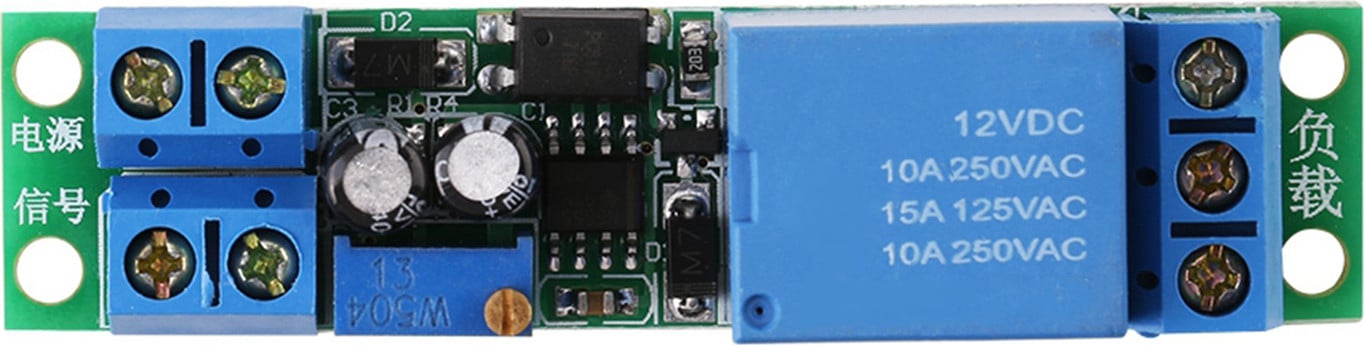 Cocosity DC12V Instelbare Signaaltrigger met Vertraagde Uitschakeltimer Relaismodule