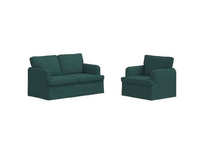 Todiikf Sofagarnitur 2-Teilig Dunkelgrün Modulsofa aus Stoff Metall Ergonomische Eckcouch mit abnehmbarem Bezug für flexible Raumnutzung im Schlafzimmer oder Gästezimmer.