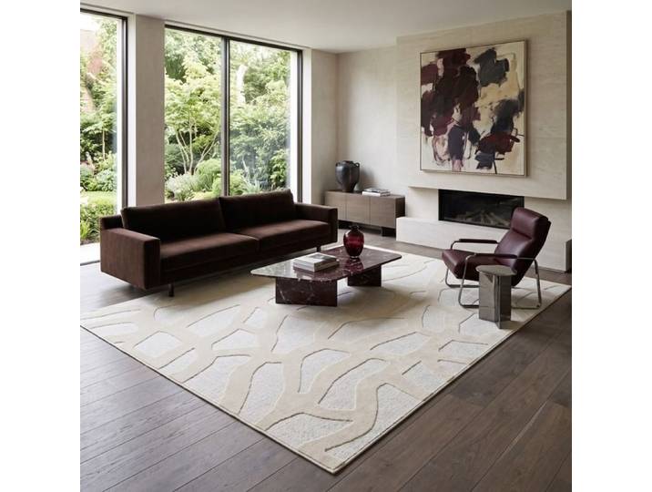 Tapis - THE DECO FACTORY - ALMA TOILE - écru - 160x230 cm - polyester recyclé