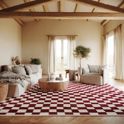 Nuloom Dominique Abstract Checkered Fringe Area Rug