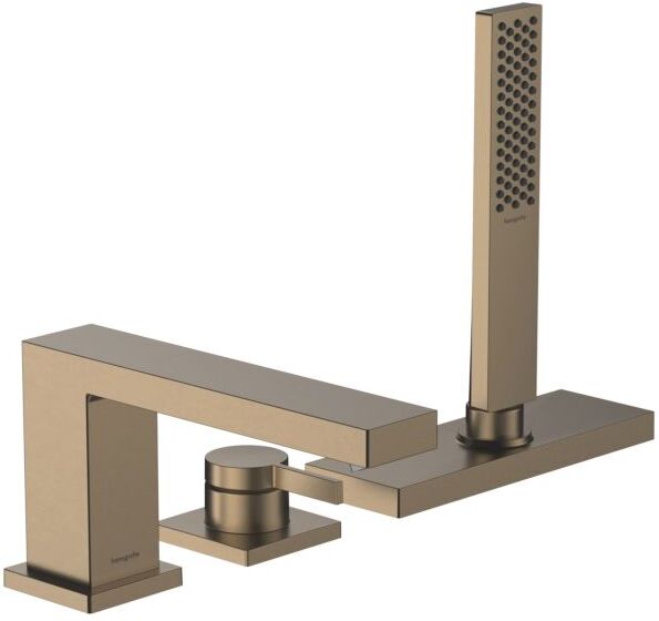 Hansgrohe Tecturis E 3-Loch-Wannenrandarmatur 73443140 mit sBox, brushed bronze