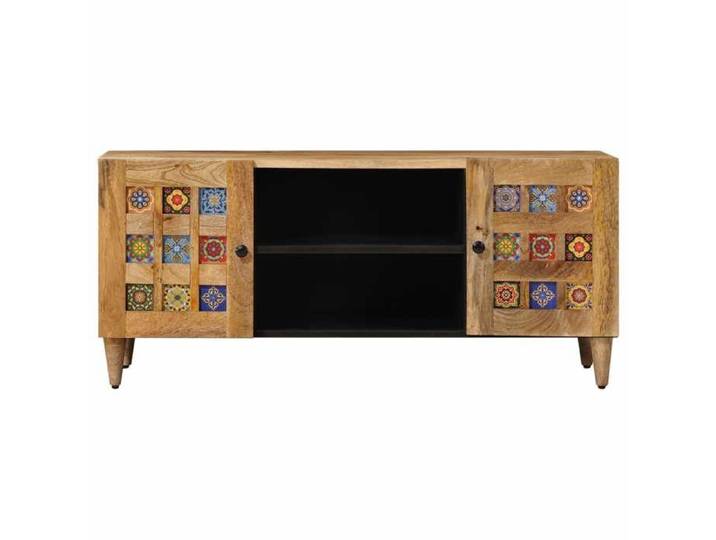 CHIC Cabinet HIFI - Marron Meuble TV Moderne - ZENCORE - MEUBLE DE SEJOUR - Naturel 105x33x46cm - Bois de mangue massif 5569