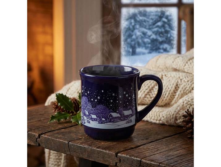 Steinzeug Glühwein-Becher 200ml, Ø8 x H8,5 cm