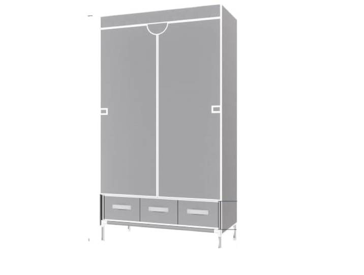 MEYTXOA Tragbarer Schrank 67 Zoll Haushaltsorganisator Mit Platz for Aufhängen von Mänteln und Taschen und 3 Schubladen(Color-03)