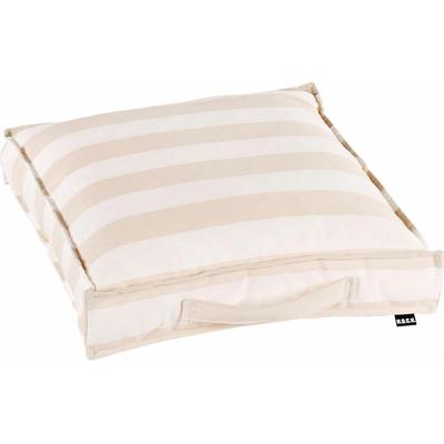 Sitzkissen H.O.C.K. "Classic Streifen Outdoor", beige (natur, gestreift), B:50cm H:10cm L:50cm, Polyacryl, Dekokissen_Sitzkissen_Kissenhüllen, Sitzkissen, wasser- und schmutzabweisend