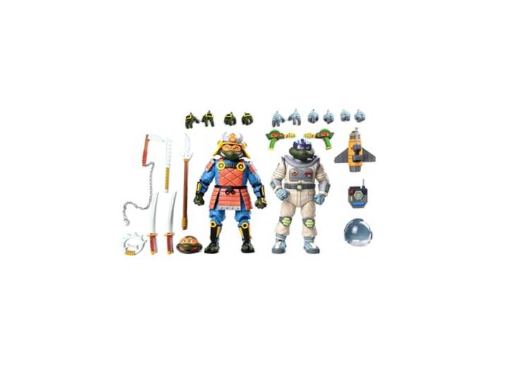 Teenage Mutant Ninja Turtles (Cartoon) Action Figure 2 Pack Space Adventure & Samurai Turtles 18 cm