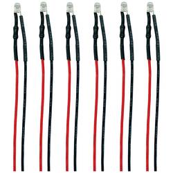 TAMS Elektronik 81-59626-06-C LED mit Anschlussdrähten Warmweiß, Rot 6 St.