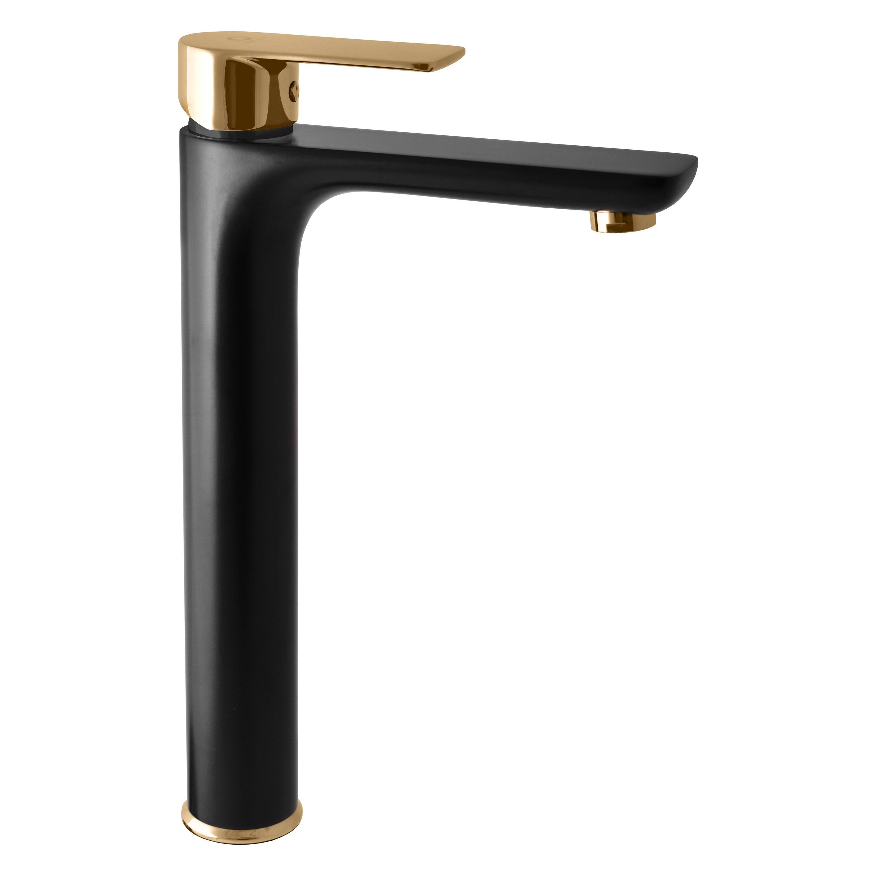 Domoletti Washbasin faucet Verona DVT530.5CMATZ, gold/black (44429454)