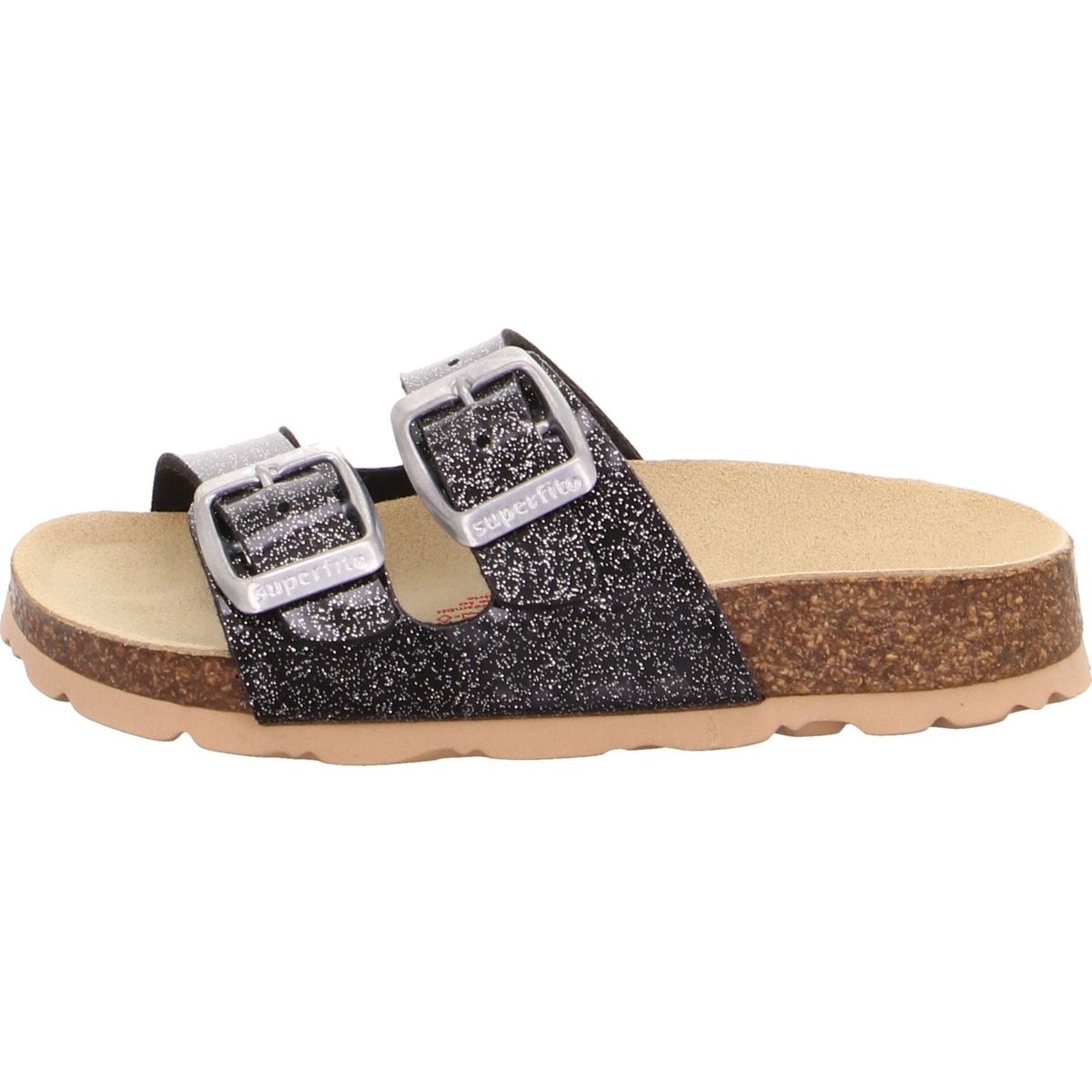 Superfit Fussbettpantoffel schwarz/silber (0100) 24 0-800111-0100-24