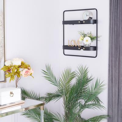 CosmoLiving by Cosmopolitan Black Metal Contemporary Wall Shelf