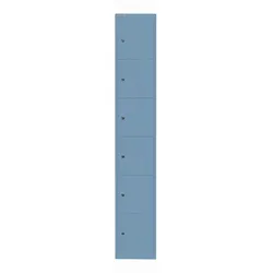Schließfachschrank Office | 6 Fächer, Tiefe 457 mm - 605 blau