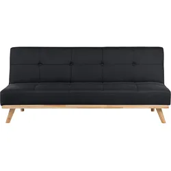 3-SITZER-SCHLAFSOFA Polyester Schwarz Froya