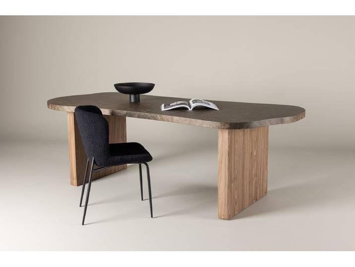 Esstisch Mera - in brauner Marmoroptik - Braun - Marmoroptik - Luxusbetten24