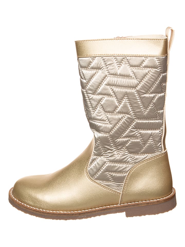 kmins Leder-Winterstiefel in Gold - 32