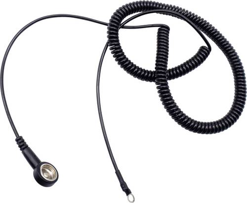 Quadrios ESD-Erdungskabel 3.60m Druckknopf 10 mm, Ringkabelschuhanschluss