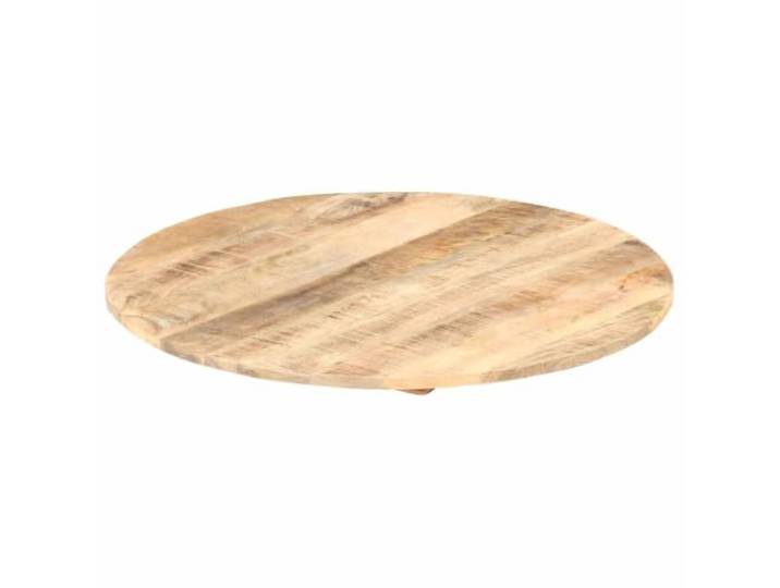 KLGBNCVE Runde Tischplatte Massivholz Mango 80 cm 15-16 mm Dicke, Rustikaler Industriestil, Langlebiges Tropenholz, Für Esszimmer Und Gastronomie